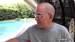 Grandpas pound Coco de Mal's teen pussy hard!!