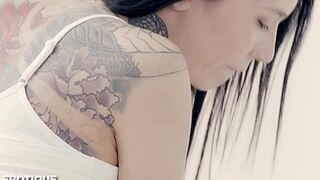 Russian babe Erika Bellucci rides kinky lover's cock in passionate juicy anal orgasm