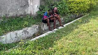 hey that sideways outside fuck with beautiful amateur on monster big black cock feels amazing