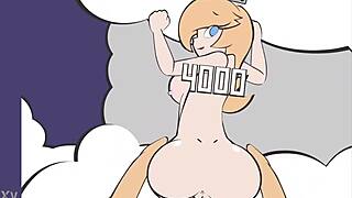 ever wonder how princess rosalina takes monster cock doggystyle with titty fuck and big ass cumshot?