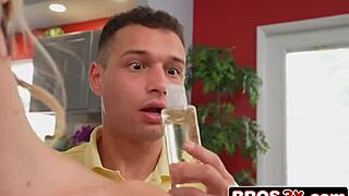 horny cougar milf asks son's friend for oiled massage then rides his cock doggystyle