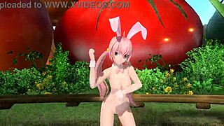 Megurine Luka's Full Nude Bunny Costume Shocks in Project Diva Mod