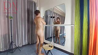 ever seen a naked nudist hairdresser cut her own hair like regina noir?