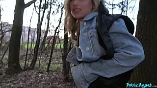 i make hot tourist squirt hard in woods on public agent shoot... damn!!