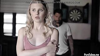 ready for old guy popping nervous tiny blonde virgin's cherry?