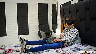 Nerd bro dreams of pounding stepsis huge ass cumshot