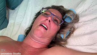 Granny's juicy asshole stretched wide by huge black cock