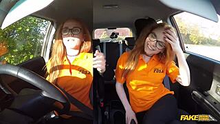 British Ginger Ella Hughes Fucked Hard in Perfect Pussy During Driving Lesson!