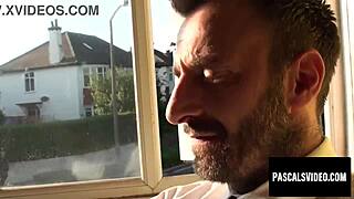 nora barcelona gagged bound fishnets for pascal white's balls deep rough pussy domination