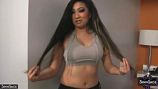 horny nicole oring strips sinn sage, teases her wet pussy and dominates with facesitting