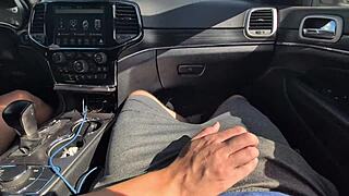 Messy Handjob Delivers Huge Driving Cumshot