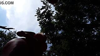 Sexy Wild Forest Tease Shakes Big Ass Doggystyle Outdoors