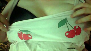 girl why tease those big pierced nipples on cam? sexy homemade tit play gets so horny