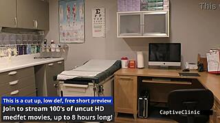 what secrets hide in jasmine rose's remote interrogation as the latex nurse spreads shaved pussy for dildo humiliation?