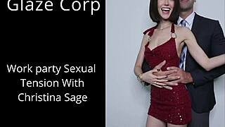 work party sparks sexual tension christina sage deepthroats then rides
