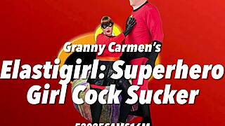 granny carmen rocks elastigirl superhero cosplay