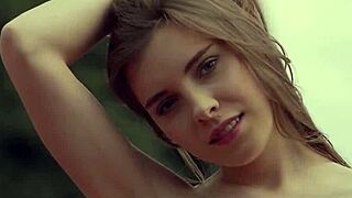 ukrainian tennis babe kate chromia slowly strips naked on outdoor court teasing her natural tits