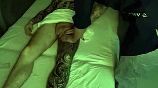 masseuse dirty talks while sucking client's throbbing cock