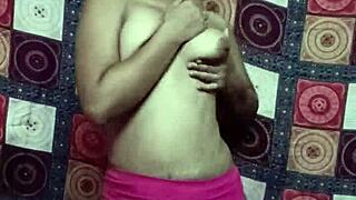 Girlfriend Wife Dances Seductively Then Fingers Pussy Masturbating In Front Of Husband