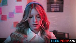 Egypt And Willow Ryder 18+ teen perp gets corrupted controlled riding big cock garage