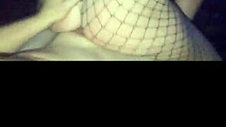 rough fishnet fuck turns into huge facial blast 😈💦