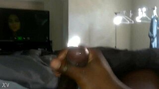 home alone stroking my aching cock till it spurts milk