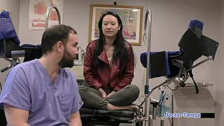 dr tampa humiliates zoe lark backstage in latex gloves handcuffs big ass asian brunette