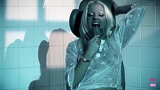 man these two blonde patients in costumes and heels with fake big tits went wild sucking doctors cocks in hospital then came in mouths