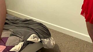 step mom eagerly sucks young cock rides hard then takes cum on her belly