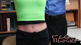 Petite Teen Babe Fucks Office Cock At Work In Uniform With Tight Ass And Tits