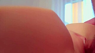 while i pound monicamoments fuck doll's pussy from behind she licks my balls in hot threesome closeup.