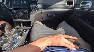 Messy Handjob Delivers Huge Driving Cumshot