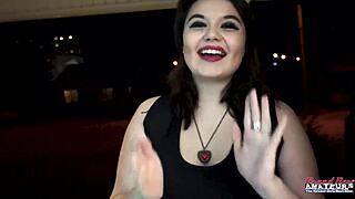 trinity's huge tits bouncin while she gags on cock deepthroat college bj so intense she swallows every drop