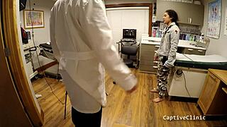 what secrets hide in jasmine rose's remote interrogation as the latex nurse spreads shaved pussy for dildo humiliation?