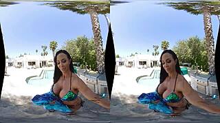 jeweled jade handles any huge cock job in outdoor bikini with big tits and ass