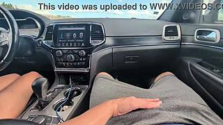 Messy Handjob Delivers Huge Driving Cumshot