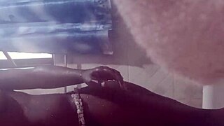 crazybitch fingers pussy and shoves monster dildos in ass before showering with huge cocks