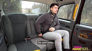 😍 guy with huge tongue makes me cum so hard in this taxi ride! female fake taxi pov