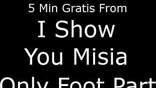 I’m Misia your Italian femdom showing barefoot feet for total BDSM submission and humiliation