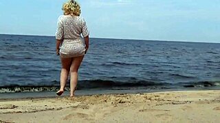 Want to see nimble mature mommy fuck young guys on beach?