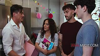 stepmom's birthday family gathering turns into anal fun