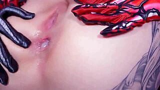 venom carnage crave octokuro's tight pussy anal creampie with buttplug