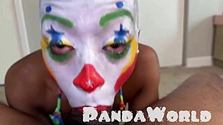 bald ebony clown cleo panda's bbc deepthroat anal savagery