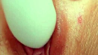 pink pussy girl masturbates to intense close-up orgasm squirt