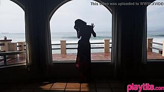 Beautiful Indian Teen Angel Constance's Sensual Erotic Striptease Ignites Deep Desire