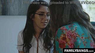 Crush alert! School step sisters elena koshka and april o'neil tribbing hard!