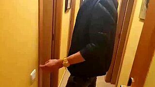 Fucking The Mother-In-Law In The Toilet With Muscular Bodybuilder