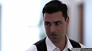 Stepdaughter slurps stepdad's monster cock deep down her throat