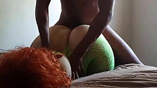 mature redhead pale sex doll gets positioned bent over for intense doggystyle pounding