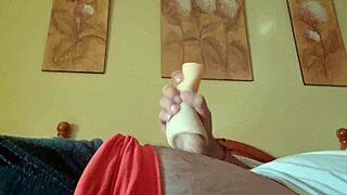 latina hands tease and stroke throbbing monster latino cock till it pulses hot.